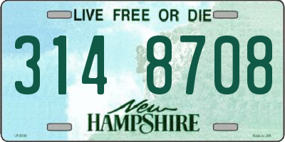 NH license plate 3148708
