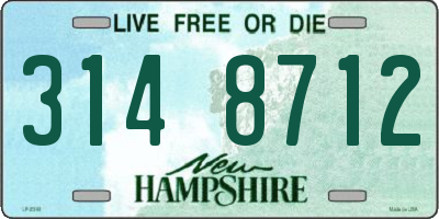 NH license plate 3148712