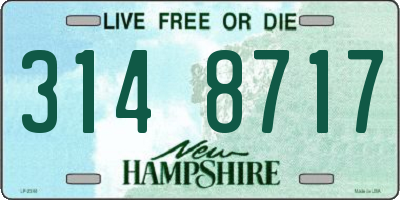 NH license plate 3148717