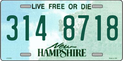 NH license plate 3148718
