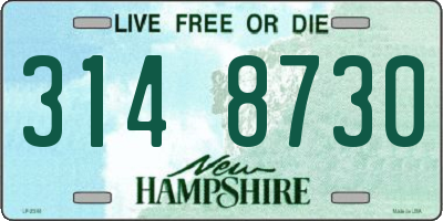 NH license plate 3148730