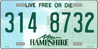 NH license plate 3148732