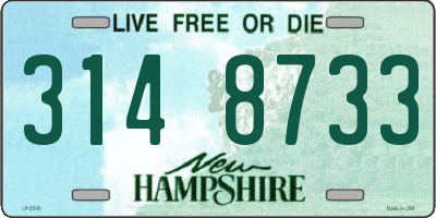 NH license plate 3148733
