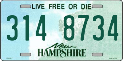 NH license plate 3148734