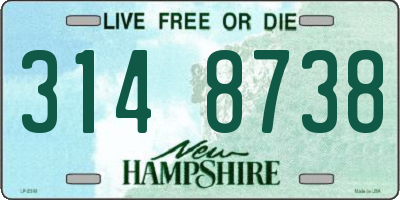 NH license plate 3148738