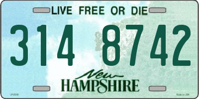 NH license plate 3148742