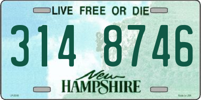 NH license plate 3148746