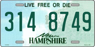 NH license plate 3148749