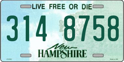 NH license plate 3148758