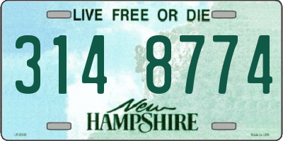 NH license plate 3148774