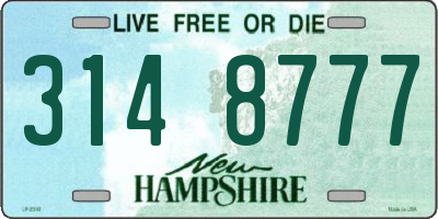 NH license plate 3148777