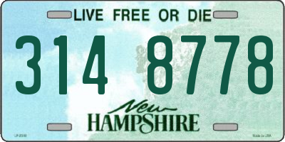 NH license plate 3148778