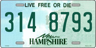 NH license plate 3148793