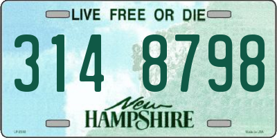 NH license plate 3148798