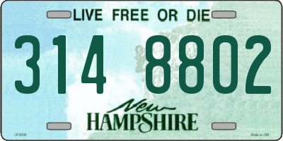 NH license plate 3148802
