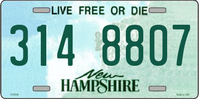 NH license plate 3148807