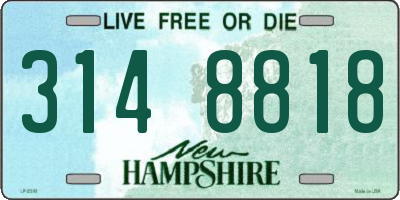NH license plate 3148818