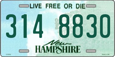NH license plate 3148830