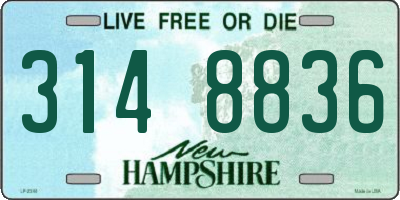 NH license plate 3148836