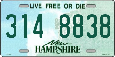 NH license plate 3148838