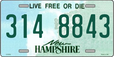 NH license plate 3148843