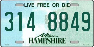 NH license plate 3148849
