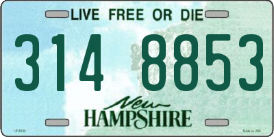 NH license plate 3148853