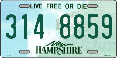NH license plate 3148859