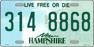 NH license plate 3148868