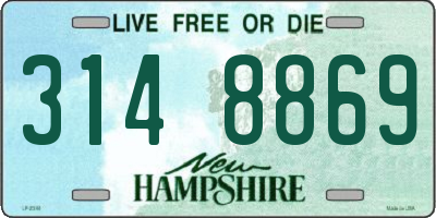 NH license plate 3148869
