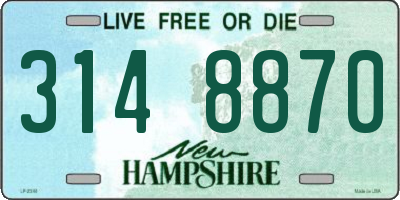 NH license plate 3148870