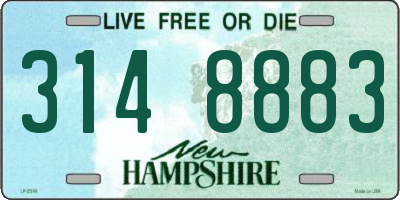 NH license plate 3148883