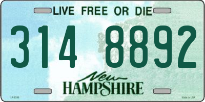 NH license plate 3148892