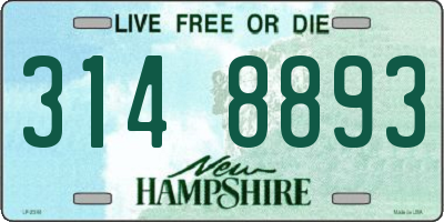NH license plate 3148893