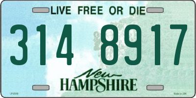 NH license plate 3148917