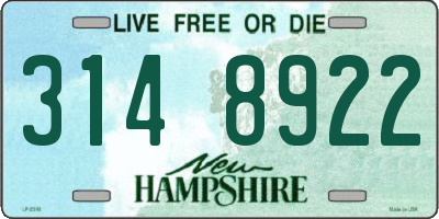 NH license plate 3148922