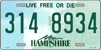 NH license plate 3148934