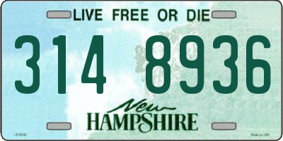 NH license plate 3148936