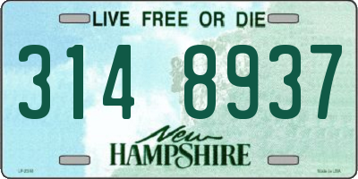 NH license plate 3148937