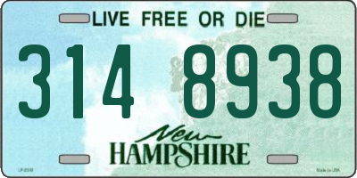 NH license plate 3148938