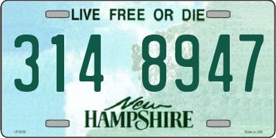 NH license plate 3148947
