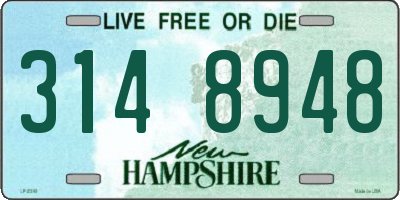 NH license plate 3148948