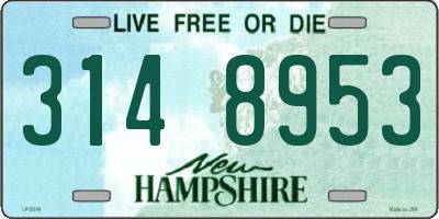 NH license plate 3148953
