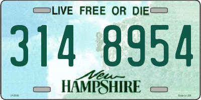 NH license plate 3148954