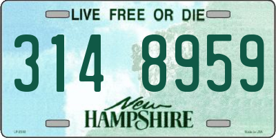 NH license plate 3148959