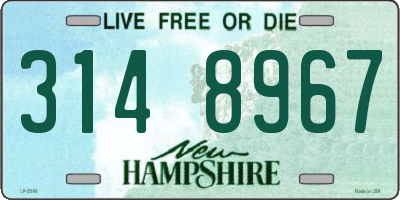 NH license plate 3148967