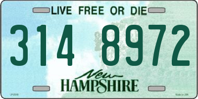 NH license plate 3148972