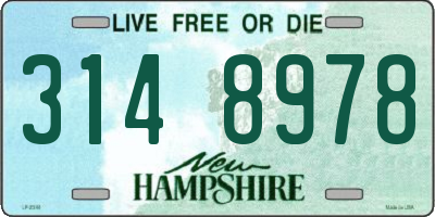 NH license plate 3148978