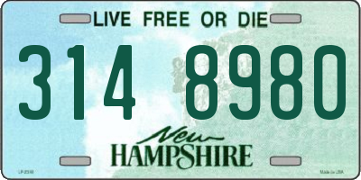 NH license plate 3148980