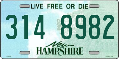 NH license plate 3148982